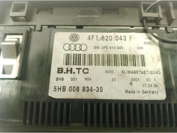 4F1820043F, MANDO CLIMA AUDI A6 (4F2, C6)|Desguaces La Cabaña