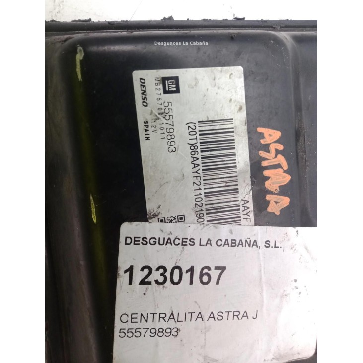 55579893 CENTRALITA MOTOR OPEL ASTRA J (P10) |Desguaces La Cabaña