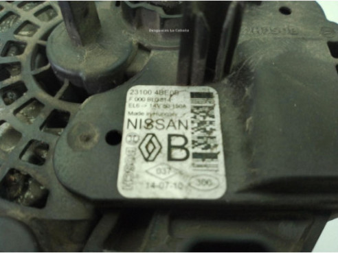 231004BE0B ALTERNADOR NISSAN QASHQAI II Todo terreno, cerrada (J11, J11_)|Desguaces La Cabaña