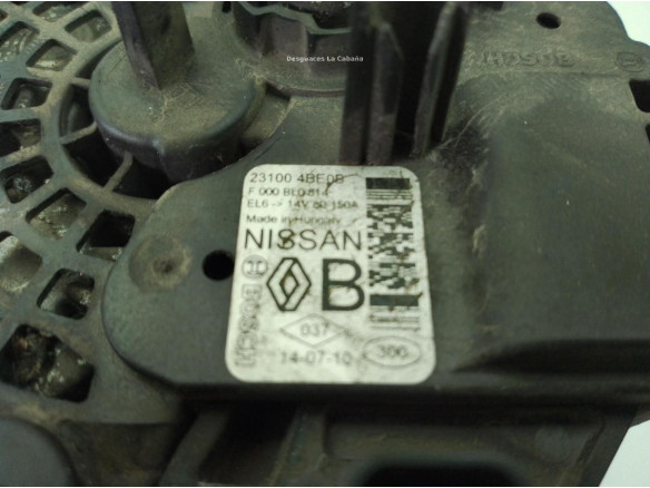 231004BE0B ALTERNADOR NISSAN QASHQAI II Todo terreno, cerrada (J11, J11_)|Desguaces La Cabaña