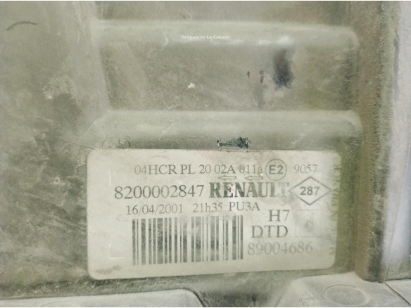 7701048931, 8200002847 FARO DERECHO RENAULT LAGUNA II (BG0/1_)|Desguaces La Cabaña