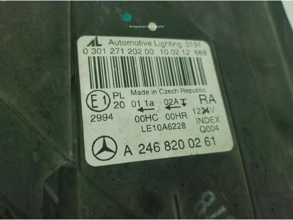 A2468200261 FARO DERECHO MERCEDES BENZ CLASE B (W246, W242)|Desguaces La Cabaña