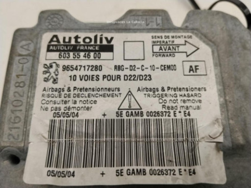 9654717280 CENTRALITA AIRBAG PEUGEOT 407 (6D_)|Desguaces La Cabaña