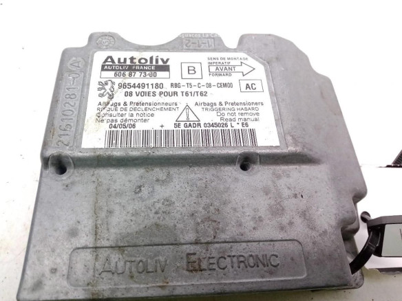 9654491180 CENTRALITA AIRBAG PEUGEOT 307 (3A/C)|Desguaces La Cabaña