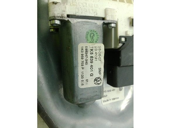 ELEVALUNAS PUERTA LAT TRA IZQ VW JETTA III (1K2)|Desguaces La Cabaña