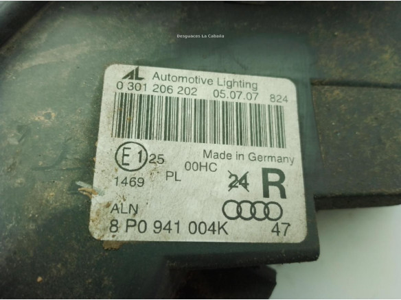 8P0941004K FARO DERECHO AUDI A3 Sportback (8PA)|Desguaces La Cabaña