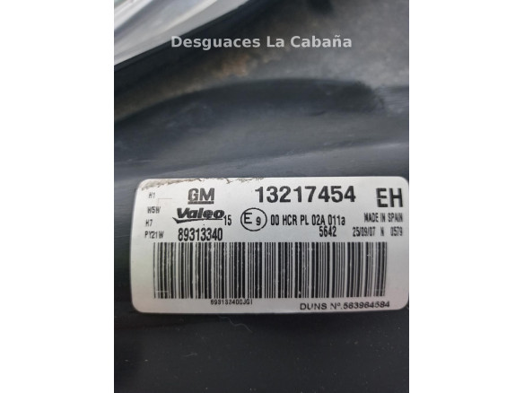 13217454EH FARO DERECHO OPEL CORSA D (S07)|Desguaces La Cabaña