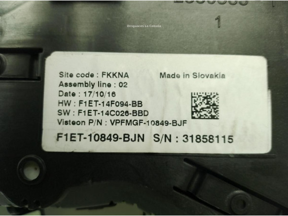 F1ET10849BJN CUADRO INSTRUMENTOS FORD FOCUS III|Desguaces La Cabaña