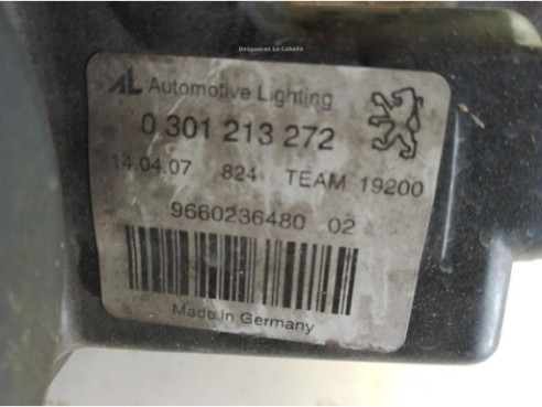 620692 9660236480 FARO DERECHO PEUGEOT 407 (6D_)|Desguaces La Cabaña
