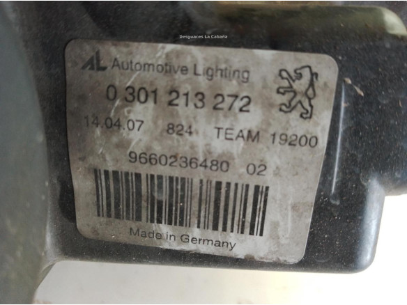 620692 9660236480 FARO DERECHO PEUGEOT 407 (6D_)|Desguaces La Cabaña