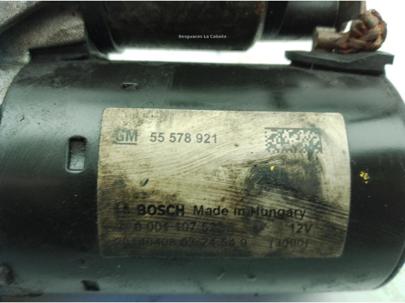 55578921 ARRANQUE OPEL ASTRA J (P10)|Desguaces La Cabaña