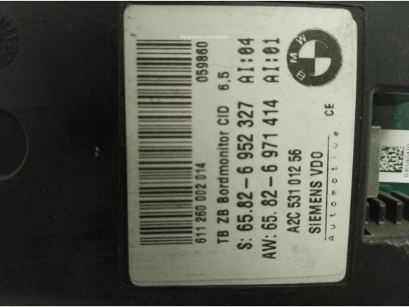65826952327, CUADRO INSTRUMENTOS BMW 5 (E60)|Desguaces La Cabaña