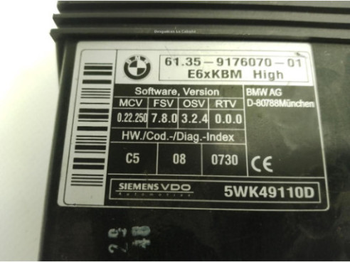 6135917607001 CENTRALITA MULTIFUNCION BMW 5 (E60)|Desguaces La Cabaña