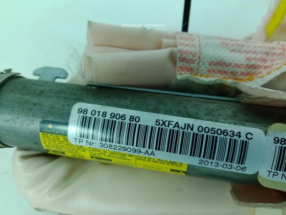 9801890680 AIRBAG CORTINA DER CITROEN DS4 |Desguaces La Cabaña