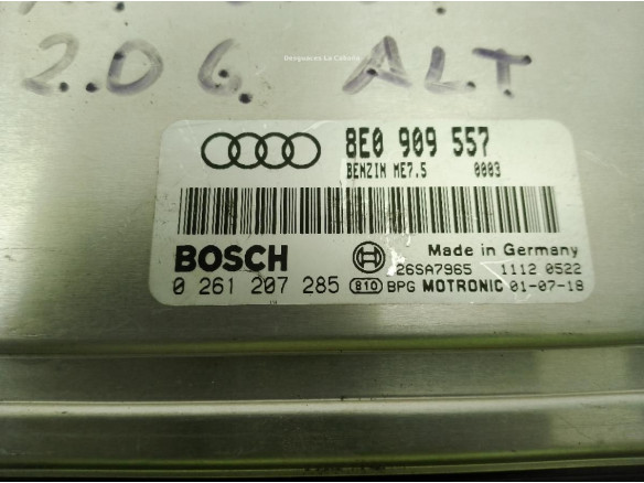 8E0909557E  0261207754 CENTRALITA MOTOR AUDI A4 (8E2, B6)|Desguaces La Cabaña