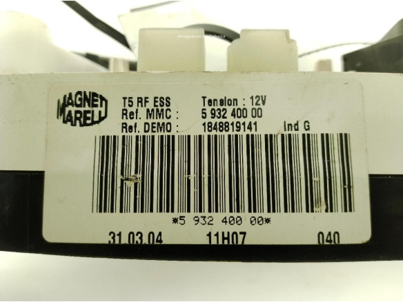 593240000 MANDO CALEFACCION PEUGEOT 307 (3A/C)|Desguaces La Cabaña
