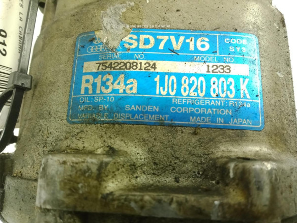 1J0820803K COMPRESOR AA SEAT LEON (1M1) |Desguaces La Cabaña