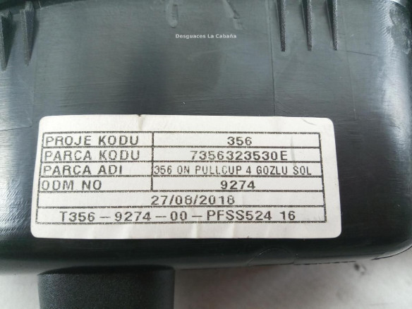 7356323530E MANDO ELEVALUNAS PUERTA LAT DEL IZQ FIAT TIPO Sedán (356_) |Desguaces La Cabaña