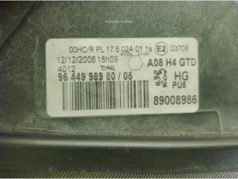 620851 9644998980 FARO IZQUIERDO PEUGEOT 1007 (KM_)|Desguaces La Cabaña
