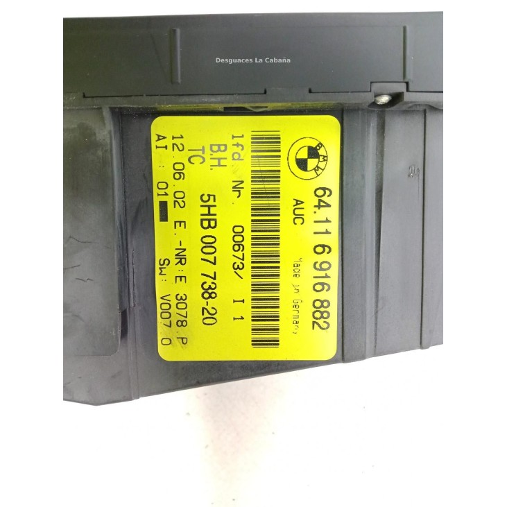 64116916882, MANDO CLIMA BMW 3 (E46) |Desguaces La Cabaña
