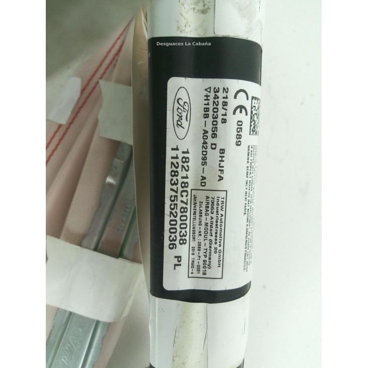 34203056D AIRBAG CORTINA IZQ FORD FIESTA VII |Desguaces La Cabaña