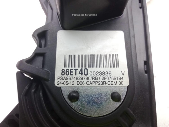 9674829780 POTENCIOMETRO ACELERADOR CITROEN C4 Picasso II |Desguaces La Cabaña