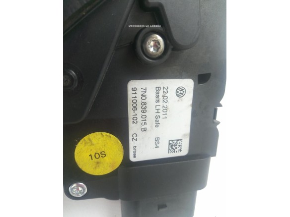 7N0839015B CERRADURA PUERTA LAT TRA IZQ VW SHARAN (7N1, 7N2) |Desguaces La Cabaña