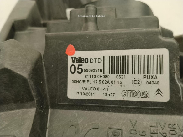 620672 811100H090 FARO DERECHO CITROEN C1 (PM_, PN_)|Desguaces La Cabaña
