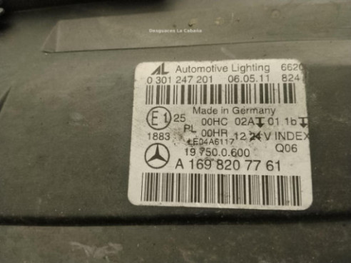 A1698207761, FARO IZQUIERDO MERCEDES BENZ CLASE B (W245)|Desguaces La Cabaña