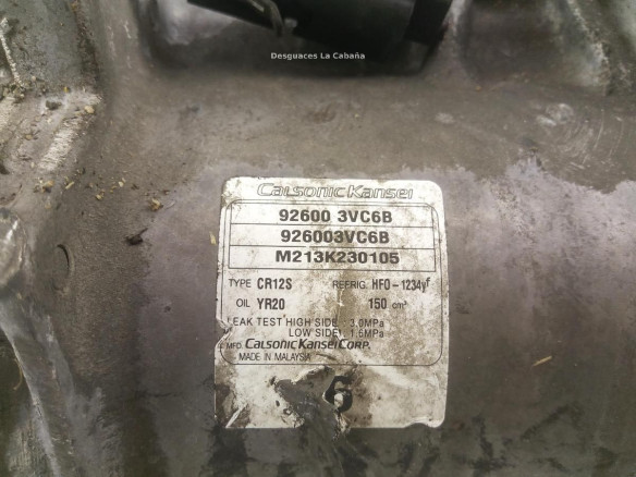 926003VC6B COMPRESOR AA NISSAN NOTE (E12) |Desguaces La Cabaña