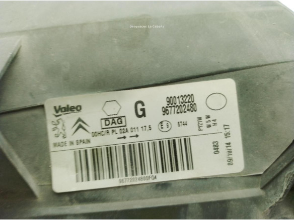 9677202480, FARO IZQUIERDO PEUGEOT PARTNER Tepee|Desguaces La Cabaña