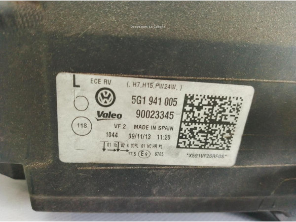 5G1941005 FARO IZQUIERDO VW GOLF VII (5G1, BQ1, BE1, BE2)|Desguaces La Cabaña