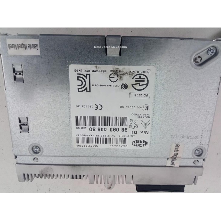 9809344880 MODULO RADIO CITROEN C4 Picasso II |Desguaces La Cabaña