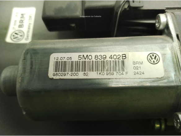 ELEVALUNAS PUERTA LAT TRA DER VW GOLF PLUS (5M1, 521)|Desguaces La Cabaña