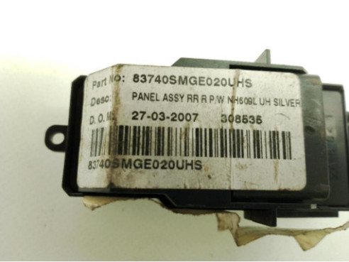 MANDO ELEVALUNAS PUERTA LAT TRA DER HONDA CIVIC VIII Hatchback (FN, FK)|Desguaces La Cabaña