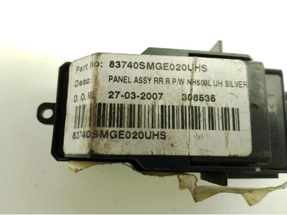 MANDO ELEVALUNAS PUERTA LAT TRA DER HONDA CIVIC VIII Hatchback (FN, FK)|Desguaces La Cabaña