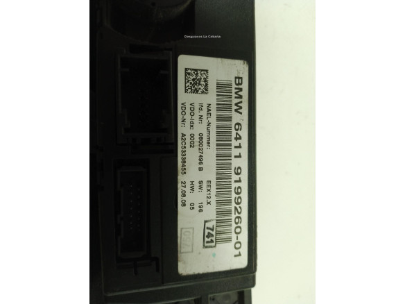6411919926001 MANDO CLIMA BMW 3 (E90)|Desguaces La Cabaña