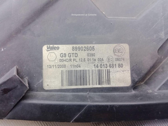 89902605 FARO IZQUIERDO PEUGEOT EXPERT Tepee (VF3V_) |Desguaces La Cabaña