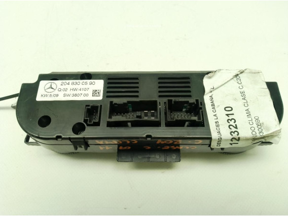 2048300590 MANDO CLIMA MERCEDES BENZ CLASE C (W204)|Desguaces La Cabaña