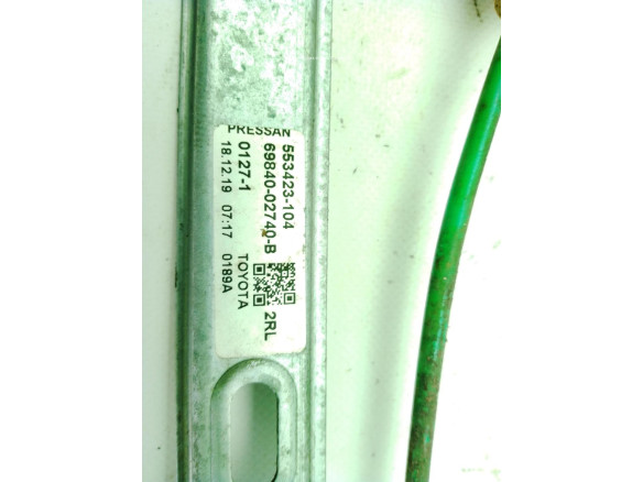 6984002740, ELEVALUNAS PUERTA LAT TRA IZQ TOYOTA COROLLA Sedán (_E21_)|Desguaces La Cabaña