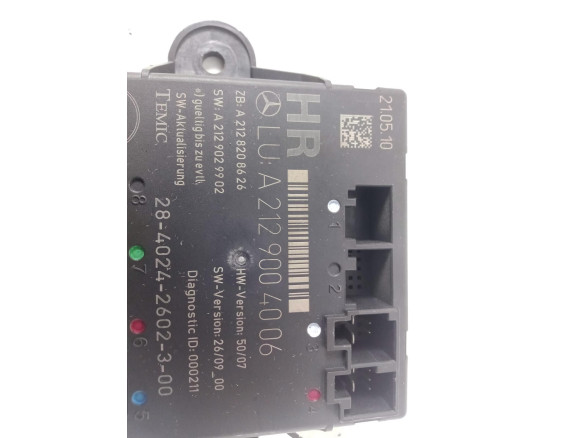 A2129004006 CENTRALITA PUERTA MERCEDES BENZ CLASE E (W212) |Desguaces La Cabaña