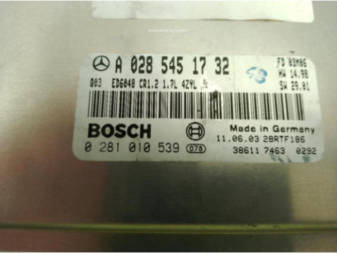 0281010539 A0285451732 CENTRALITA MOTOR MERCEDES BENZ SinValor|Desguaces La Cabaña