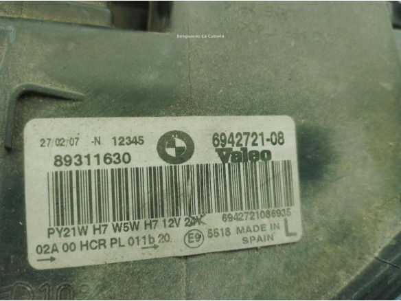 63116942747, 694272108 FARO IZQUIERDO BMW 3 (E90)|Desguaces La Cabaña