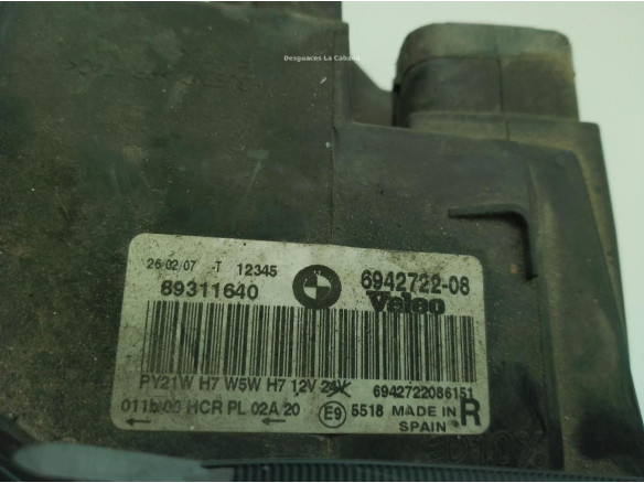 63116942748, 694272208 FARO DERECHO BMW 3 (E90)|Desguaces La Cabaña
