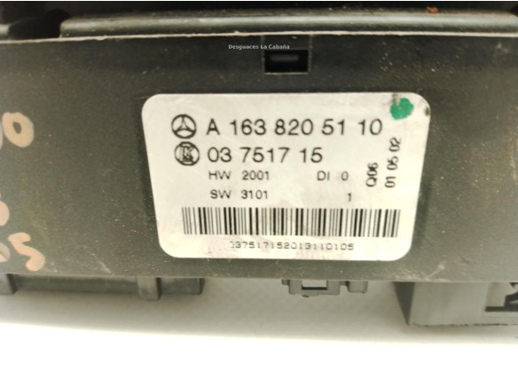 A1638205010, MANDO ELEVALUNAS CONSOLA CENTRAL MERCEDES BENZ CLASE M (W163)|Desguaces La Cabaña