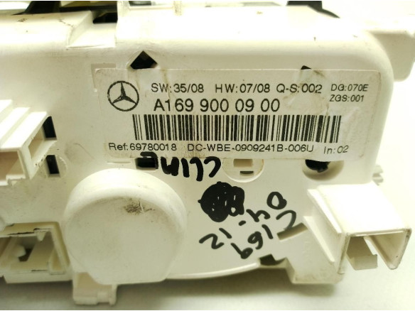 A1699000900, MANDO CLIMA MERCEDES BENZ CLASE A (W169)|Desguaces La Cabaña
