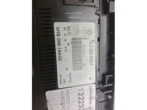 4L0820043F, MANDO CLIMA AUDI Q7 (4LB)|Desguaces La Cabaña