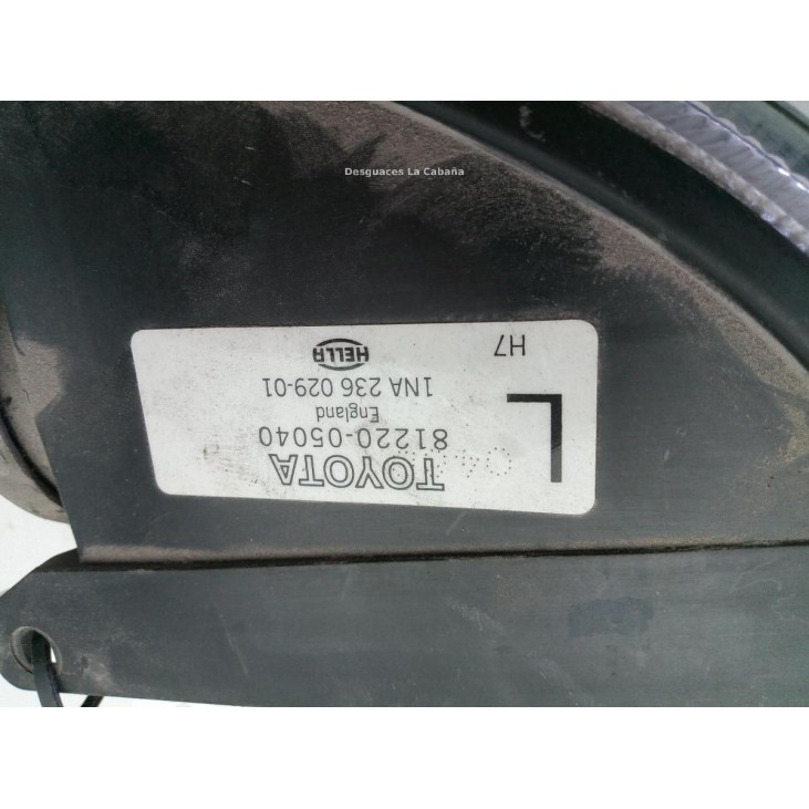 8122005040 NIEBLA DEL IZQ TOYOTA AVENSIS (_T22_) |Desguaces La Cabaña