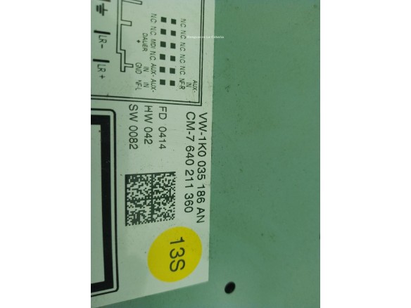 1K0035186AN MODULO RADIO VW CADDY III Variant (2KB, 2KJ, 2CB, 2CJ)|Desguaces La Cabaña