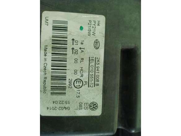 2K5941006B FARO DERECHO VW CADDY III Variant (2KB, 2KJ, 2CB, 2CJ)|Desguaces La Cabaña